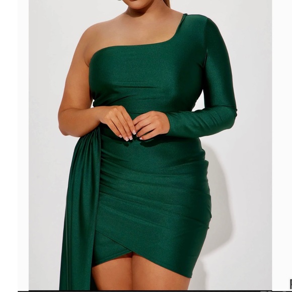 One Shoulder Mini Dress - Picture 2 of 4